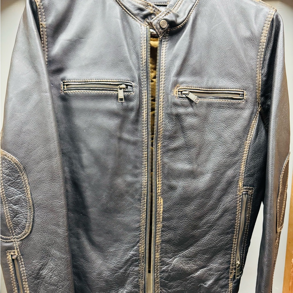 Andrew Marc New York Leather Moto Jacket